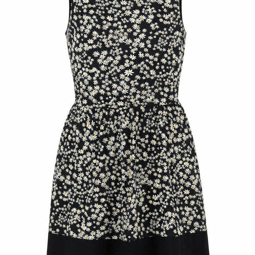 Only Womens Black Floral Viscose Tank Dress Size S Round Neck Pullover