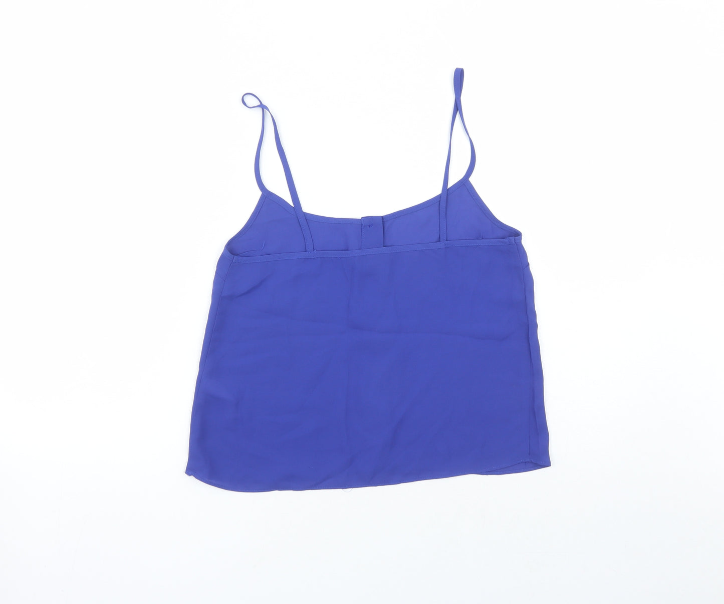 Topshop Womens Blue Polyester Camisole Tank Size 8 Round Neck