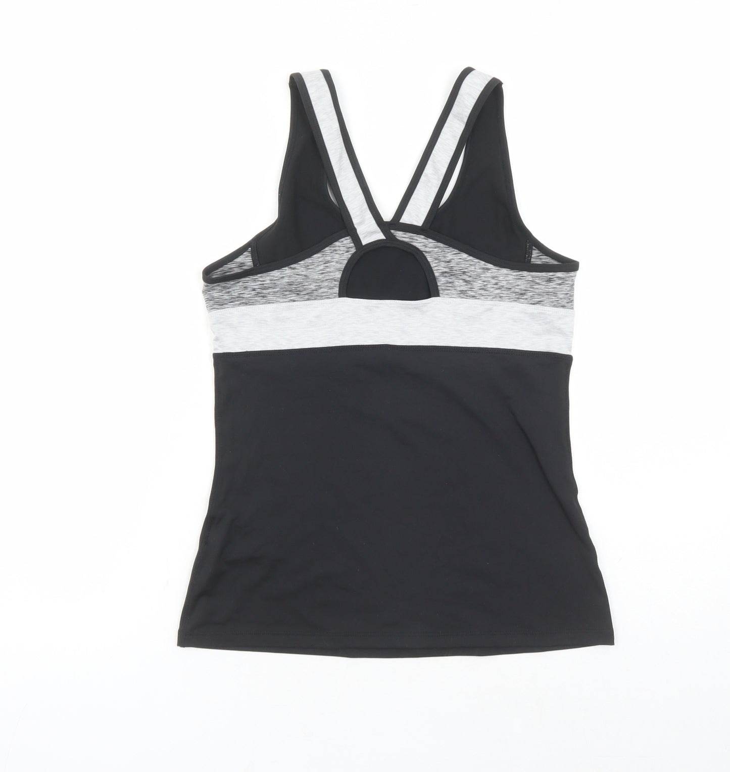H&M Womens Black Polyester Basic Tank Size S Round Neck Pullover