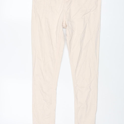 Topshop Womens Pink Cotton Skinny Jeans Size 30 in L30 in Regular Button