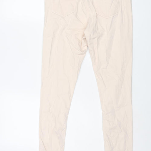 Topshop Womens Pink Cotton Skinny Jeans Size 30 in L30 in Regular Button