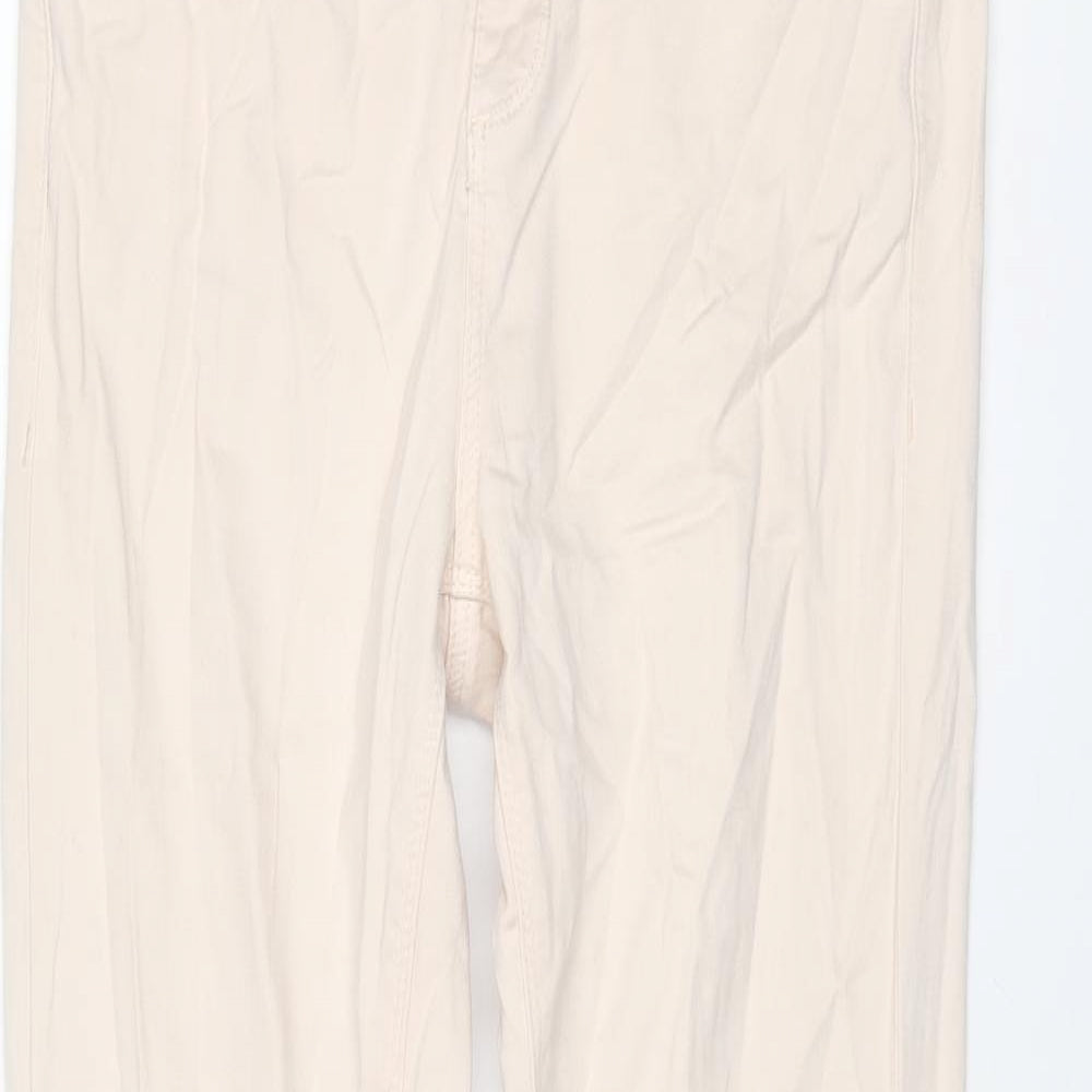 Topshop Womens Pink Cotton Skinny Jeans Size 30 in L30 in Regular Button