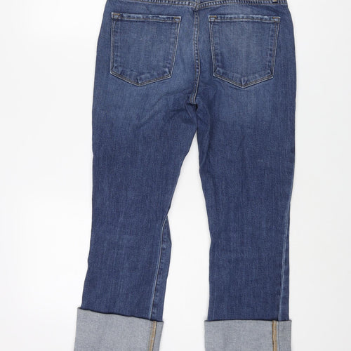 FRAME Womens Blue Cotton Cropped Jeans Size 26 in L23 in Regular Zip