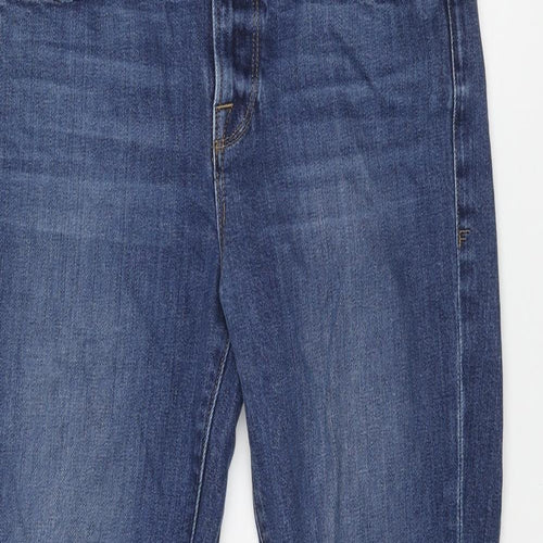 FRAME Womens Blue Cotton Cropped Jeans Size 26 in L23 in Regular Zip