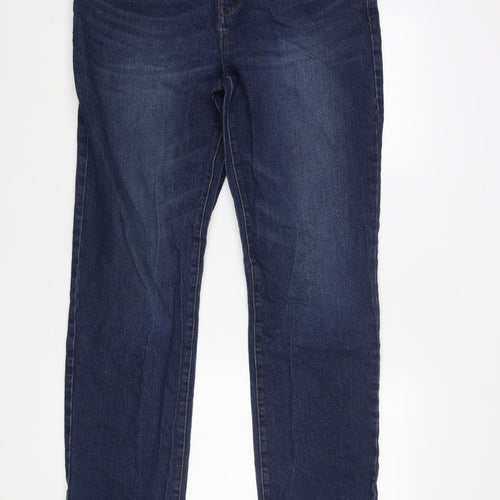 Everyday Mens Blue Cotton Straight Jeans Size 36 in L32 in Regular Zip