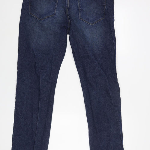 Everyday Mens Blue Cotton Straight Jeans Size 36 in L32 in Regular Zip