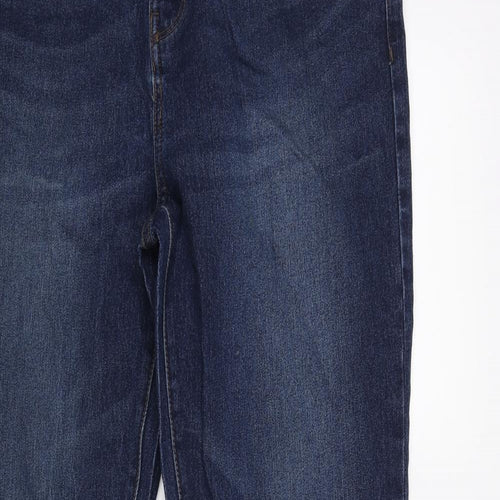 Everyday Mens Blue Cotton Straight Jeans Size 36 in L32 in Regular Zip