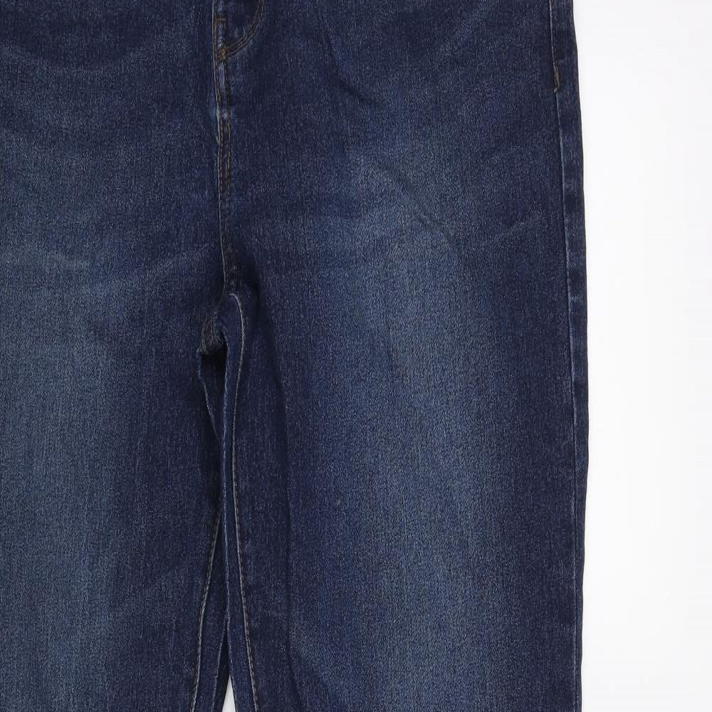 Everyday Mens Blue Cotton Straight Jeans Size 36 in L32 in Regular Zip