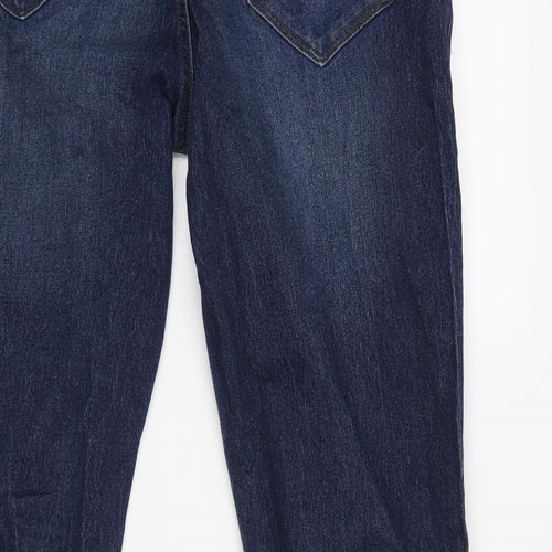 Everyday Mens Blue Cotton Straight Jeans Size 36 in L32 in Regular Zip
