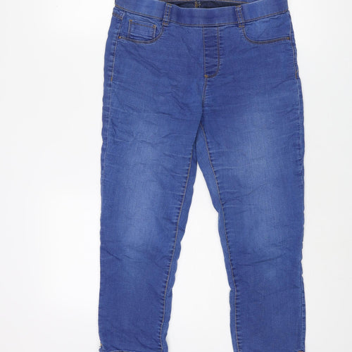 Dorothy Perkins Womens Blue Cotton Jegging Jeans Size 10 L22 in Regular - Capri