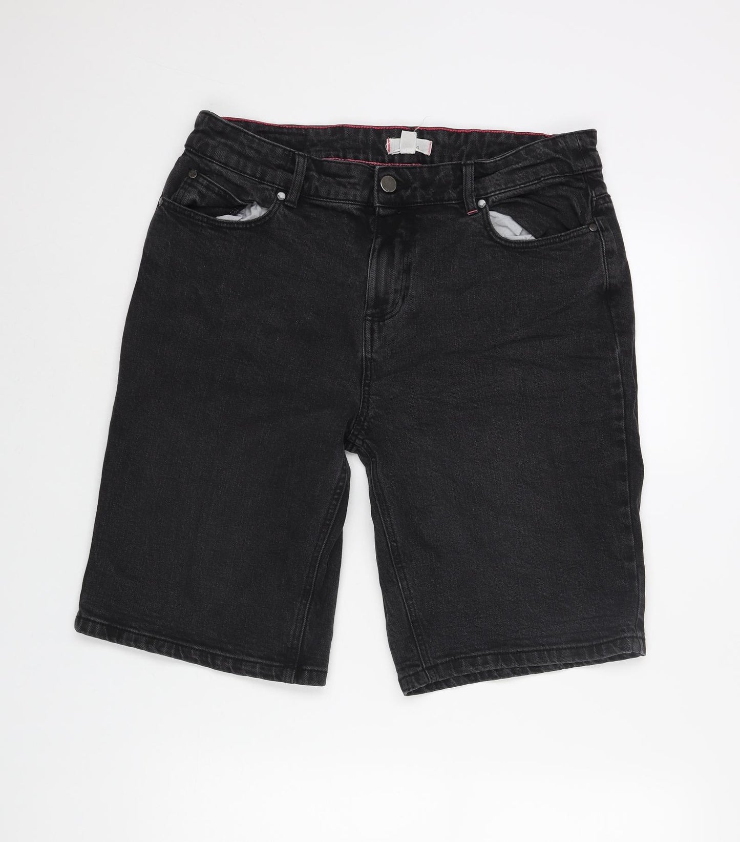 Joules Womens Black Cotton Bermuda Shorts Size 14 L11 in Regular Zip