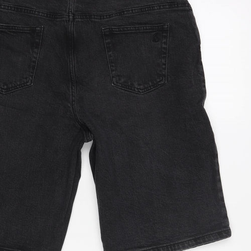 Joules Womens Black Cotton Bermuda Shorts Size 14 L11 in Regular Zip