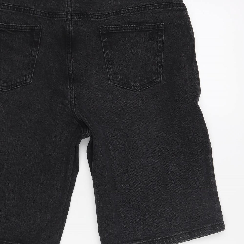 Joules Womens Black Cotton Bermuda Shorts Size 14 L11 in Regular Zip
