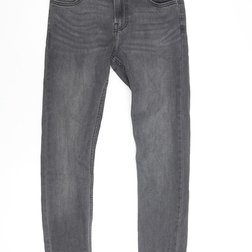 Lee Mens Grey Cotton Skinny Jeans Size 28 in L28 in Regular Zip