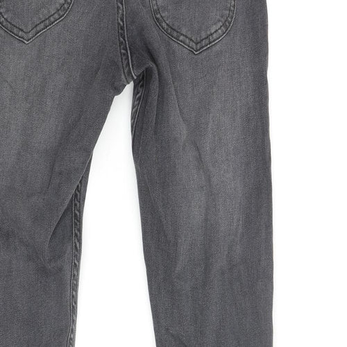 Lee Mens Grey Cotton Skinny Jeans Size 28 in L28 in Regular Zip