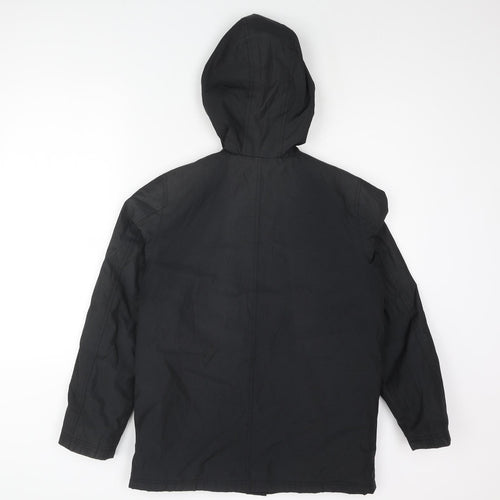 Four Seasons Mens Black Rain Coat Coat Size S Snap