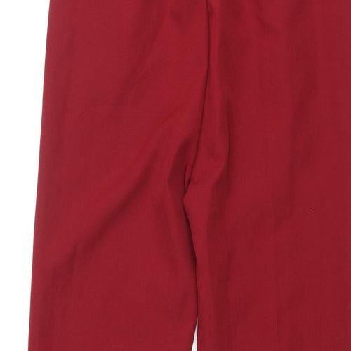 I SAW IT FIRST Womens Red Polyester Trousers Size S L27 in Regular Zip - Betled