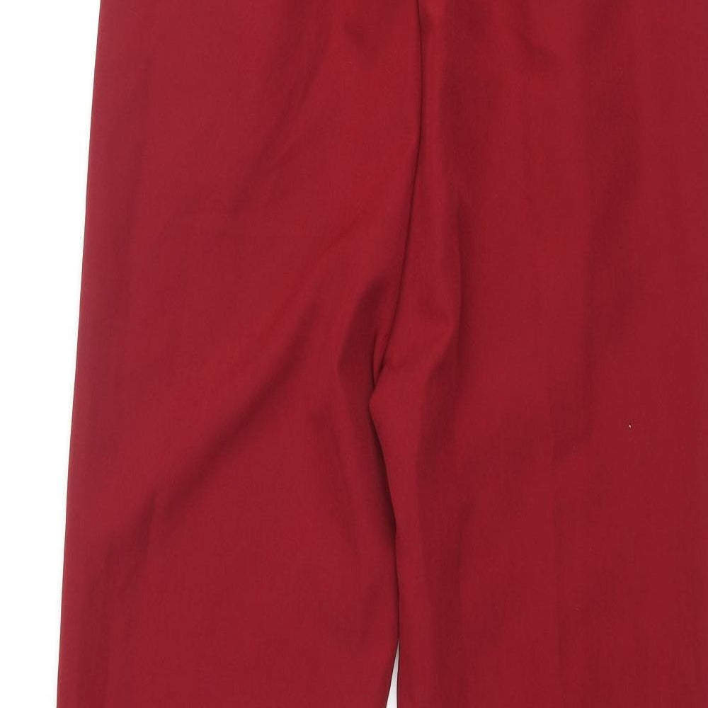 I SAW IT FIRST Womens Red Polyester Trousers Size S L27 in Regular Zip - Betled