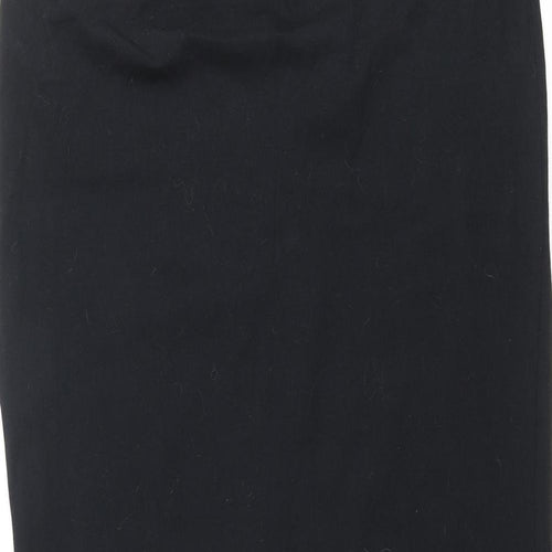 Simply Be Womens Black Cotton Maxi Skirt Size 16 - Side Slit