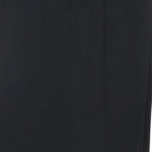 Simply Be Womens Black Cotton Maxi Skirt Size 16 - Side Slit