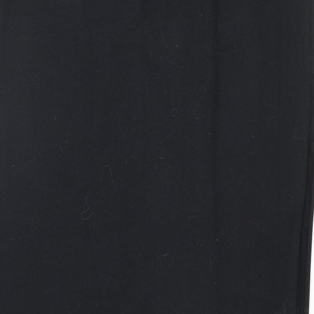 Simply Be Womens Black Cotton Maxi Skirt Size 16 - Side Slit