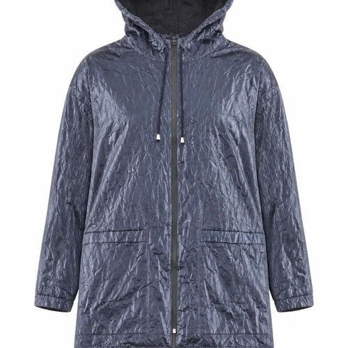 James Lakeland Womens Blue Rain Coat Coat Size 12 Zip