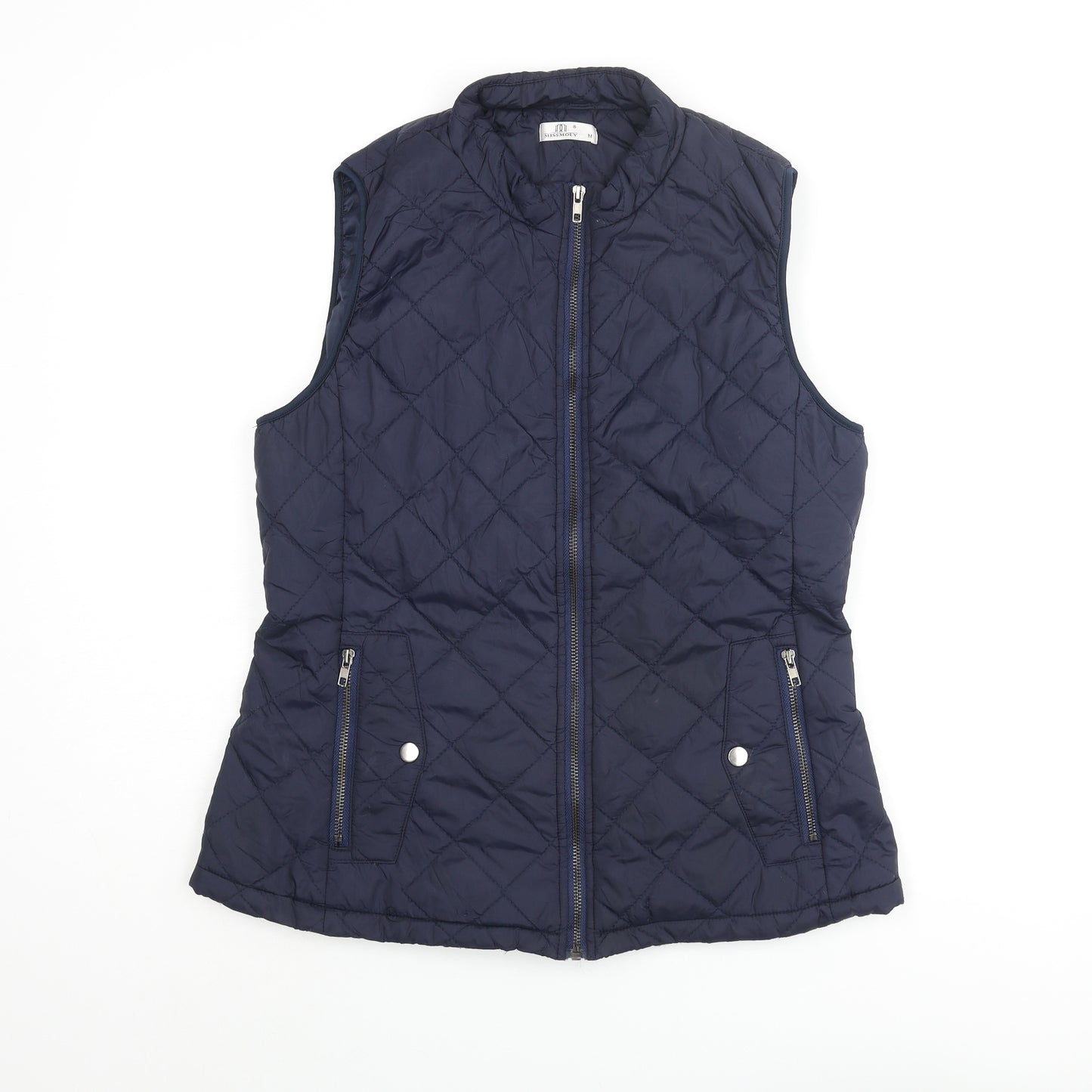 Miss Moly Womens Blue Gilet Coat Size M Zip