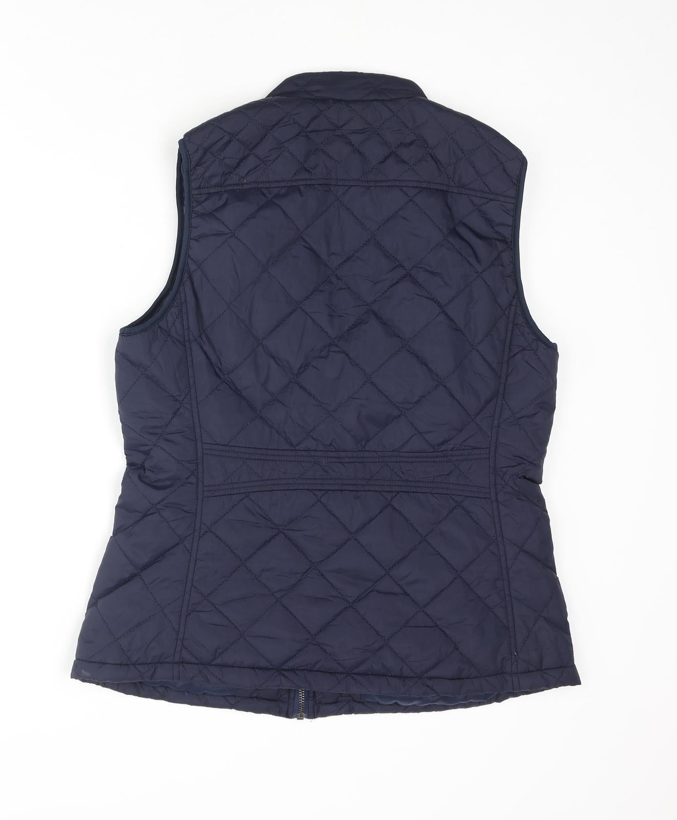 Miss Moly Womens Blue Gilet Coat Size M Zip