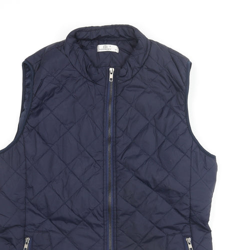 Miss Moly Womens Blue Gilet Coat Size M Zip