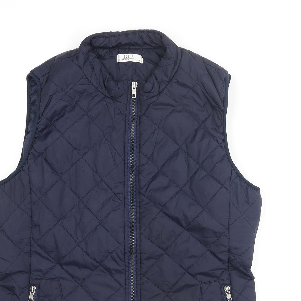 Miss Moly Womens Blue Gilet Coat Size M Zip