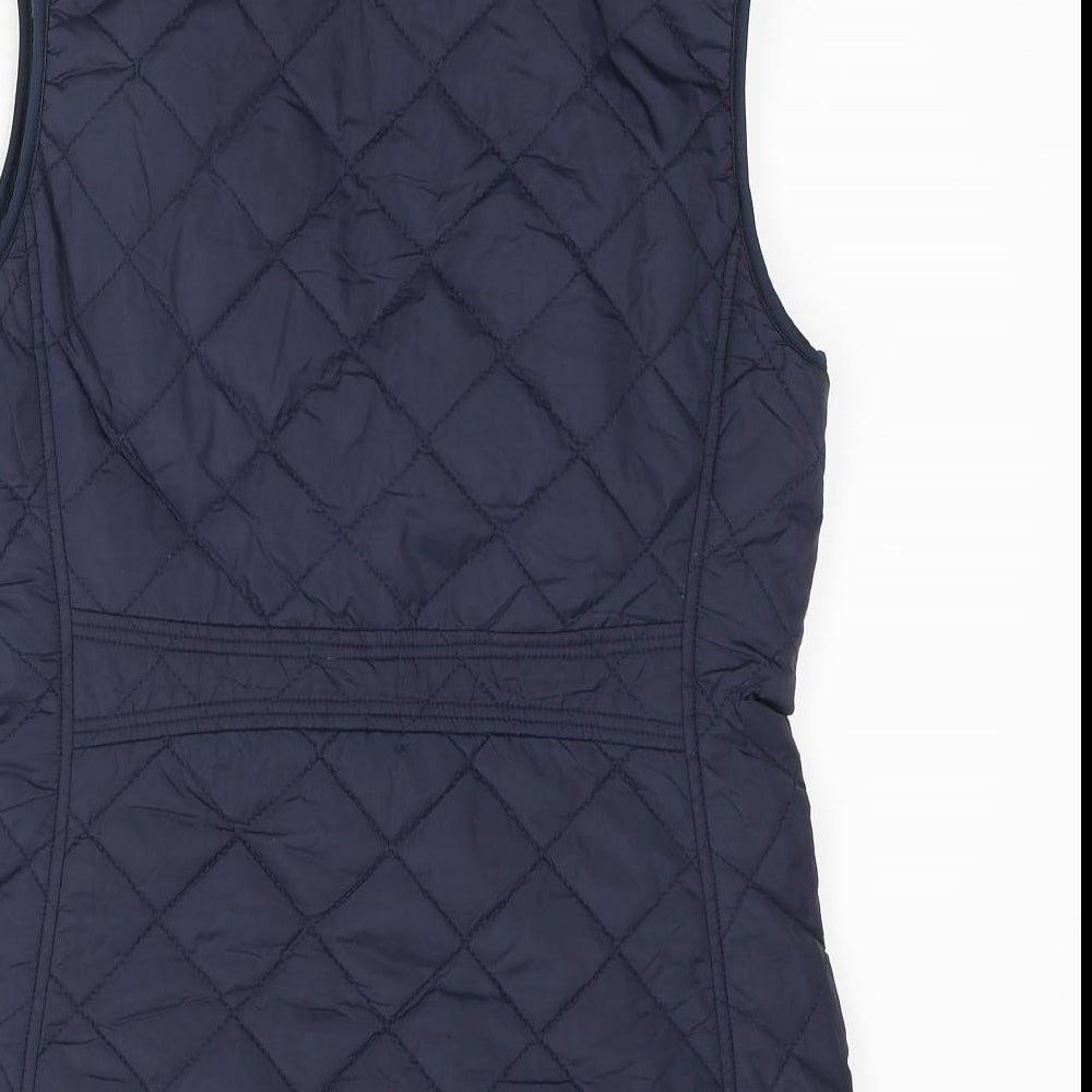 Miss Moly Womens Blue Gilet Coat Size M Zip