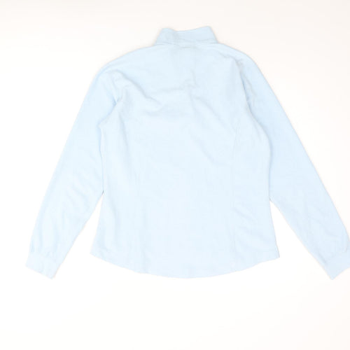 Cross Womens Blue Polyester Pullover Sweatshirt Size 12 Zip