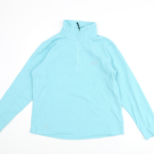 Technicals Womens Blue Polyester Pullover Sweatshirt Size 16 Zip