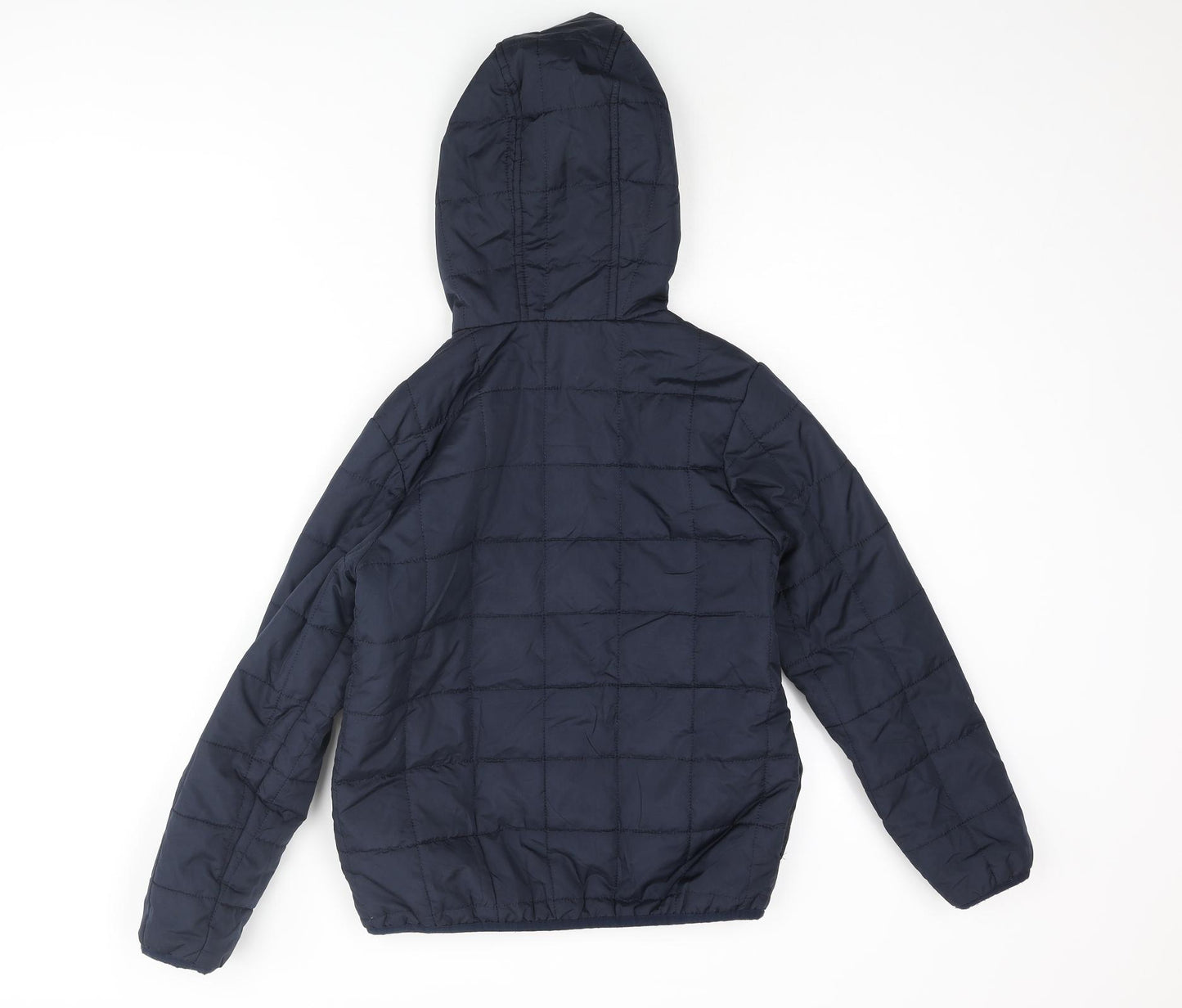 Marks and Spencer Boys Blue Quilted Coat Size 10-11 Years Zip
