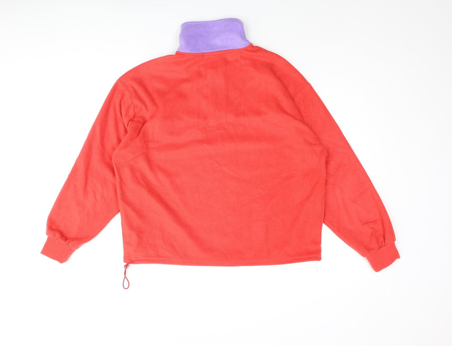 Only Womens Red Polyester Pullover Sweatshirt Size S Zip - Drawstring Hem