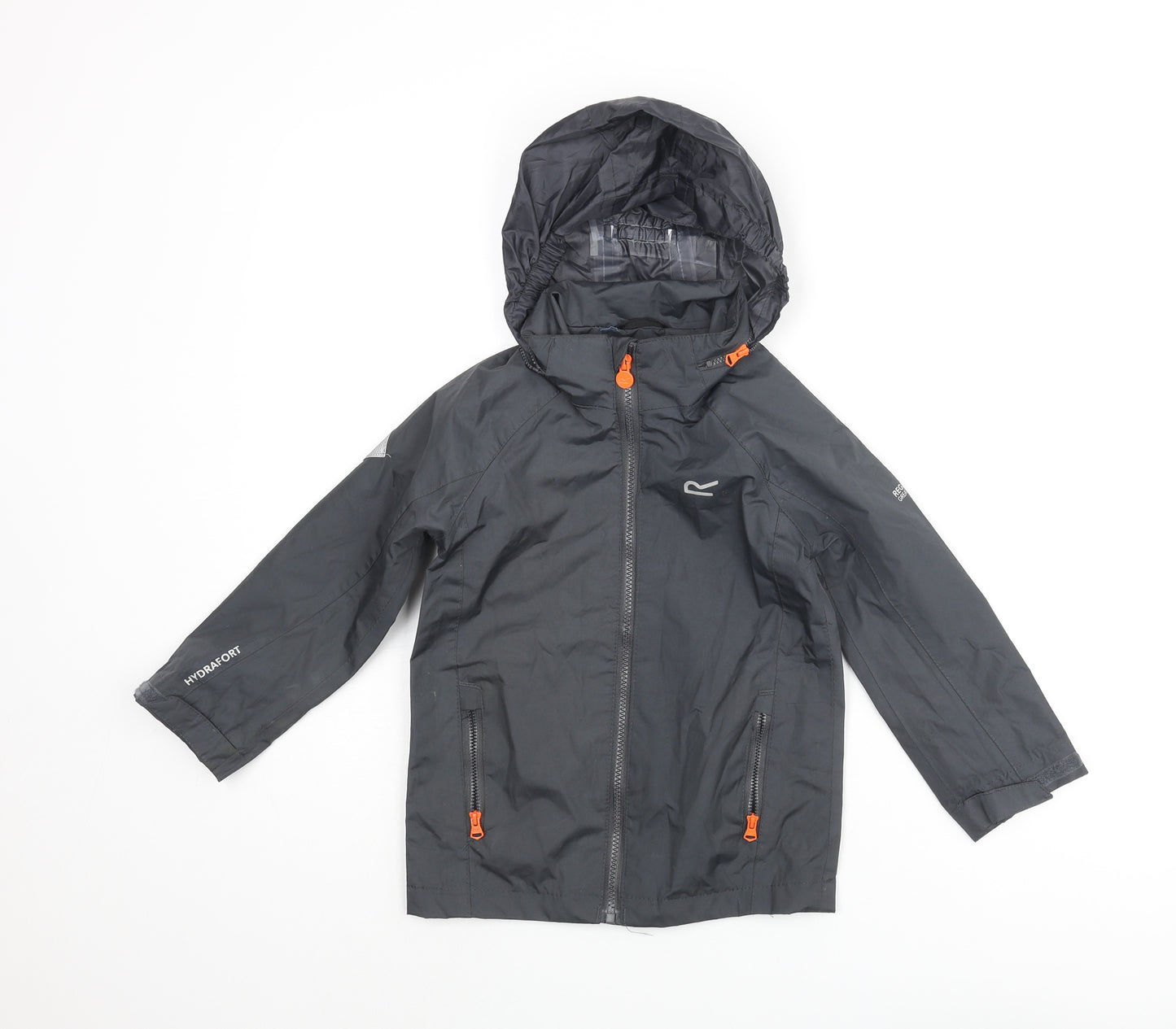 Regatta Boys Grey Rain Coat Coat Size 3-4 Years Zip