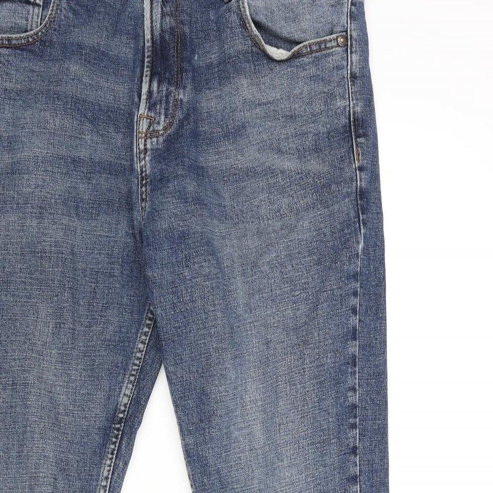 NEXT Mens Blue Cotton Straight Jeans Size 34 in L29 in Regular Zip