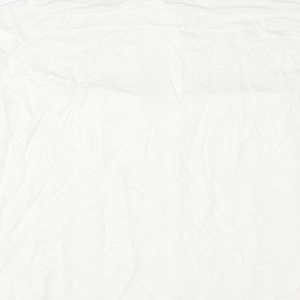 Marks and Spencer Womens White Viscose Basic Button-Up Size 22 Collared