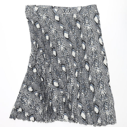 Marks and Spencer Womens Multicoloured Animal Print Polyester Pleated Skirt Size 24 - Snake Print