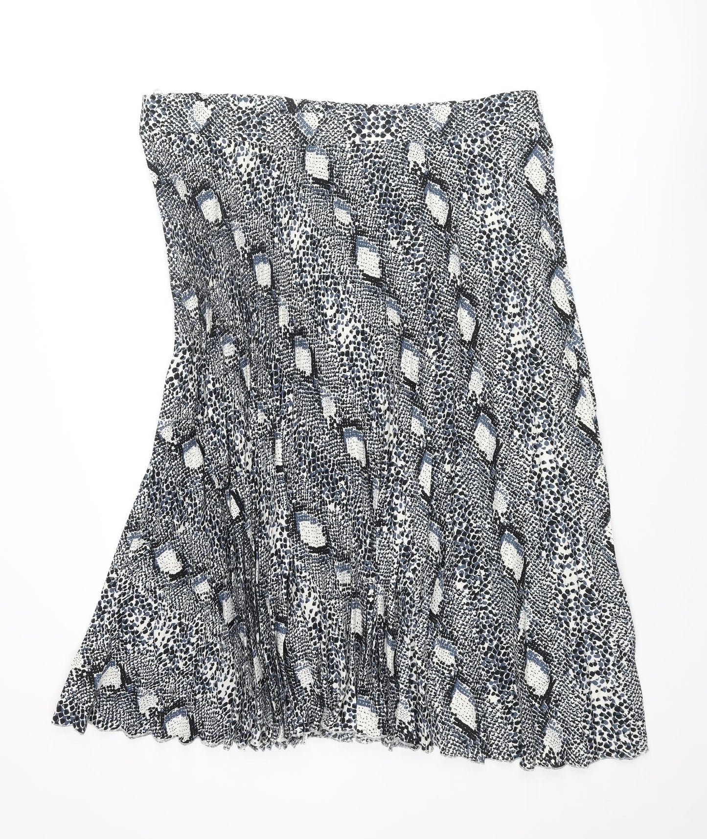 Marks and Spencer Womens Multicoloured Animal Print Polyester Pleated Skirt Size 24 - Snake Print