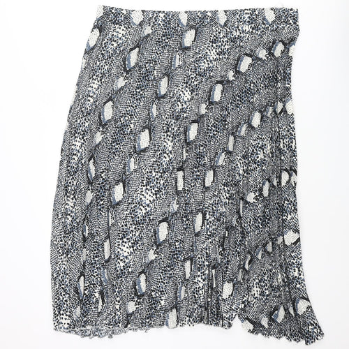 Marks and Spencer Womens Multicoloured Animal Print Polyester Pleated Skirt Size 24 - Snake Print