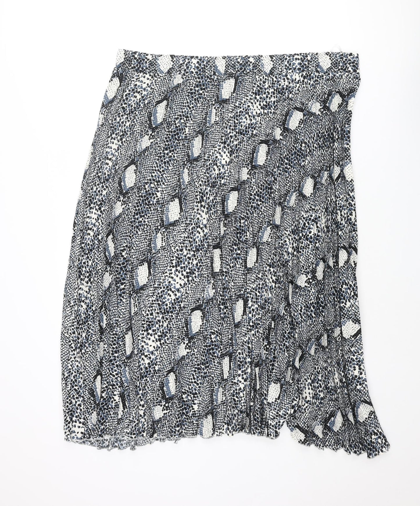 Marks and Spencer Womens Multicoloured Animal Print Polyester Pleated Skirt Size 24 - Snake Print