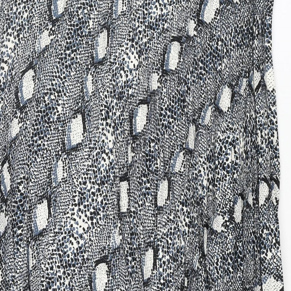 Marks and Spencer Womens Multicoloured Animal Print Polyester Pleated Skirt Size 24 - Snake Print