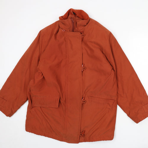 Debenhams Womens Orange Jacket Coat Size 12 Zip