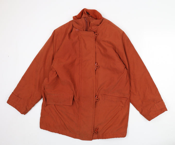 Debenhams Womens Orange Jacket Coat Size 12 Zip