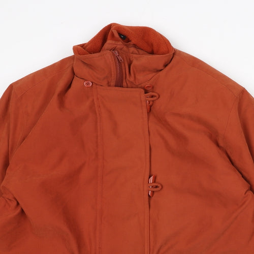 Debenhams Womens Orange Jacket Coat Size 12 Zip