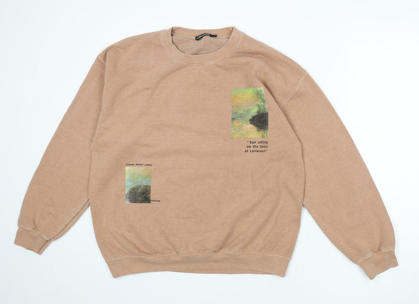 Modern Native Womens Pink Polyester Pullover Sweatshirt Size M Pullover - Claude Monet