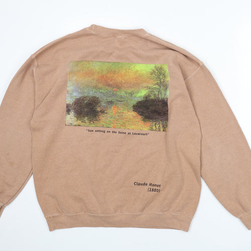 Modern Native Womens Pink Polyester Pullover Sweatshirt Size M Pullover - Claude Monet