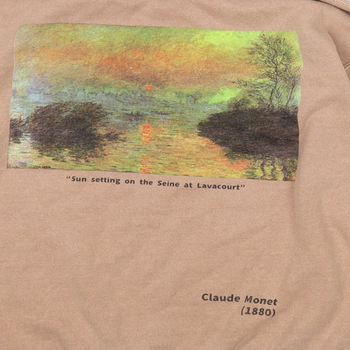 Modern Native Womens Pink Polyester Pullover Sweatshirt Size M Pullover - Claude Monet