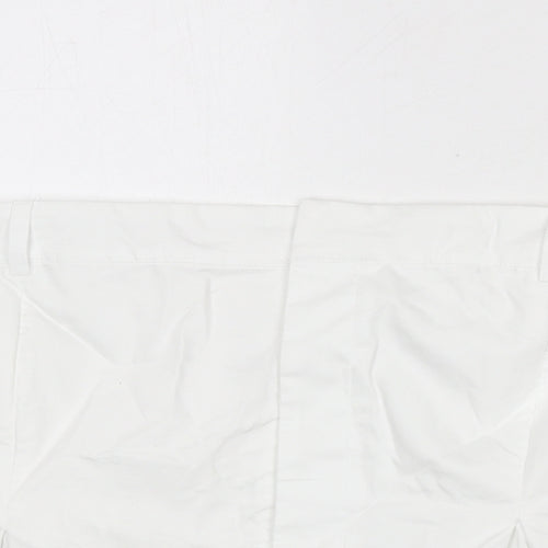 Zara Womens White Cotton Cropped T-Shirt Size 2XL Off the Shoulder - Shirt Look